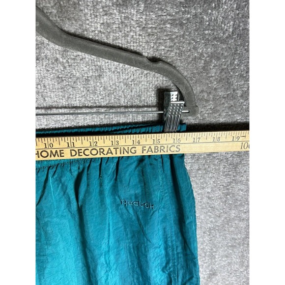 Vintage‎ Reebok Pull On Ankle Zip Jogger Track Pants Size Large Teal Pockets - Picture 13 of 16